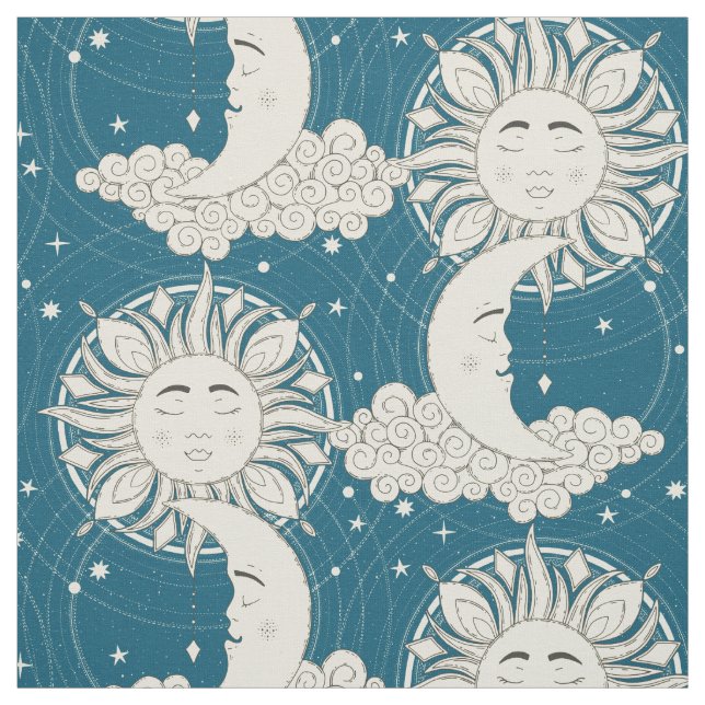 Tissu paon de rêve bohème (Échantillon)