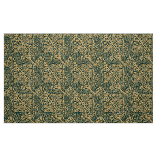 Tissu Paons dans un motif de style arts et crafts de Vig