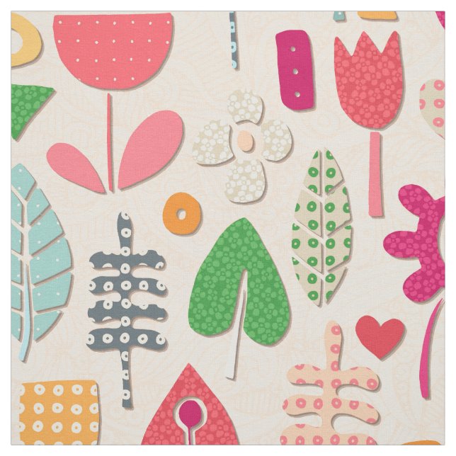 Tissu papier coupé fleurs pêche (Échantillon)