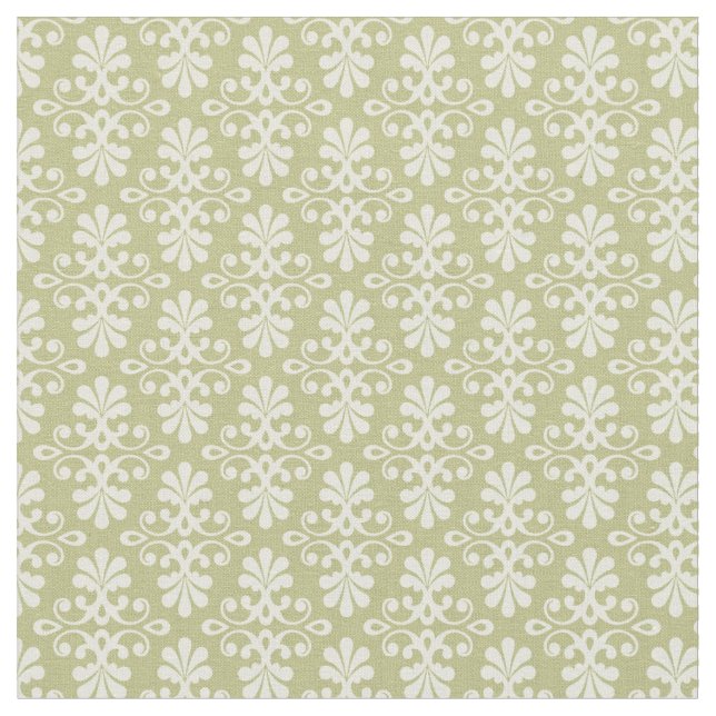 Tissu Papier peint en damas à fleurs (Fermer)