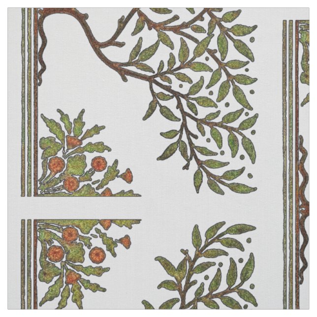 Tissu Papier peint frise d'arbre de William Morris (Échantillon)