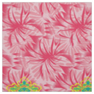 Tissu Papier peint rose floral. Boho Ethnic Textile