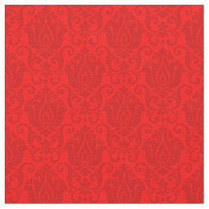 Tissu papier peint rouge antique damassé victorien orné