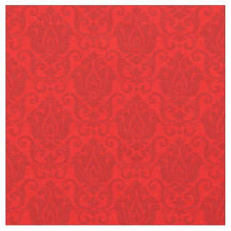 Tissu papier peint rouge antique damassé victorien orné