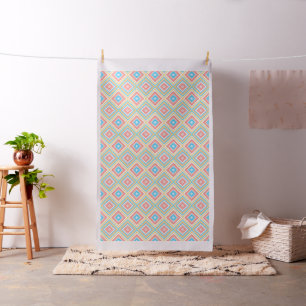 Tissu Papier rose bleu et jaune moderne