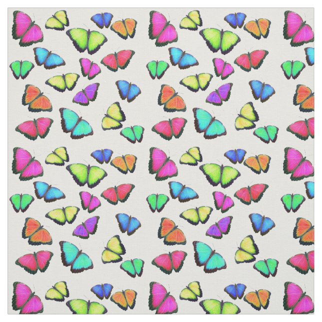 Tissu Papillon arc-en-ciel (Échantillon)