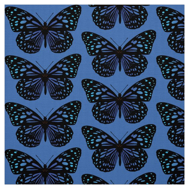 Tissu Papillon bleu (Échantillon)