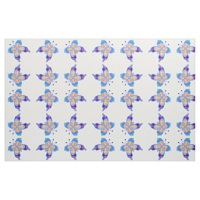 Tissu Papillon bleu (Fat Quarter)