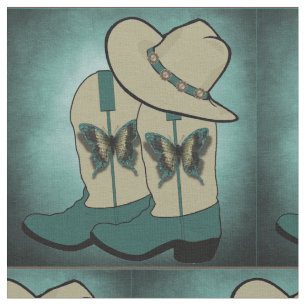 Tissu Papillon Casquette Western Cowboy Boot Et Cowboy