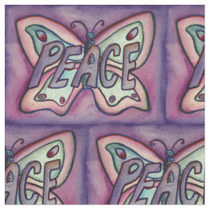 Tissu Papillon de la paix Inspirational Art matière tiss