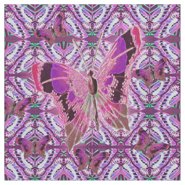 Tissu Papillon lunatique (Fermer)