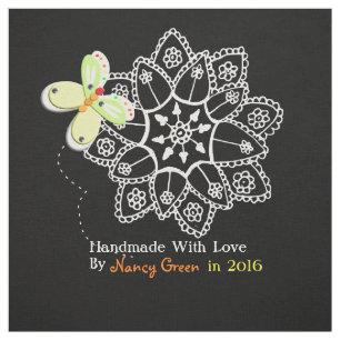 Tissu Papillon mignon Et Dentelle Étiquettes Personnali