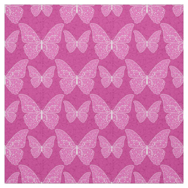 Tissu Papillon naturel rose moderne de luxe (Échantillon)