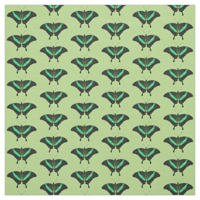 Tissu Papillon Papilio emeraude (Vert) (Échantillon)