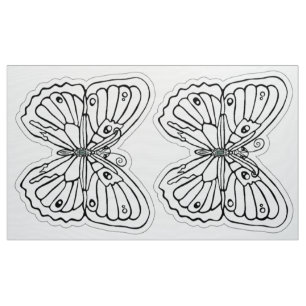 Tissu Papillon vide - colorier, couper, coudre et rembou