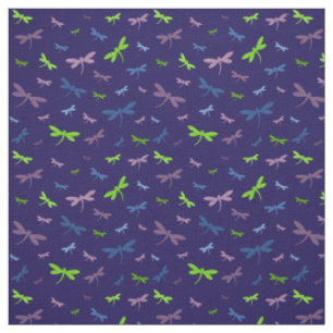 Tissu Papillons - Bleu, vert et violet