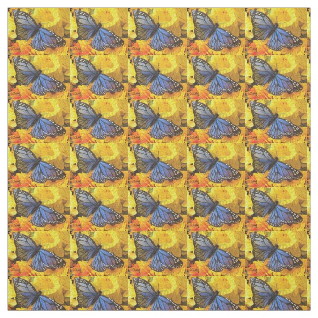 Tissu Papillons bleus (Échantillon)
