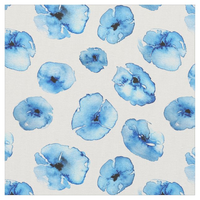 Tissu - Papillons bleus Aquarelles (Fermer)
