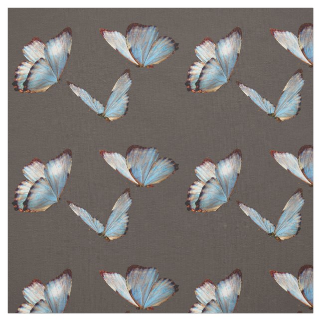 Tissu Papillons bleus motif (Échantillon)