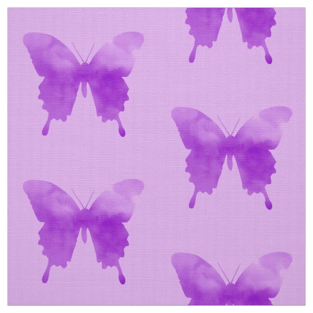 Tissu Papillons d'aquarelle - lavande et violette (Échantillon)