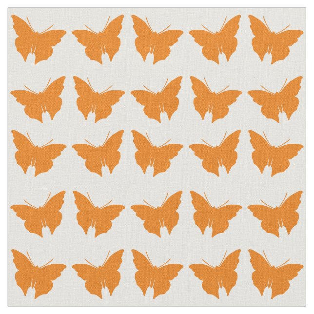 Tissu Papillons Orange Gras Mod (Fermer)