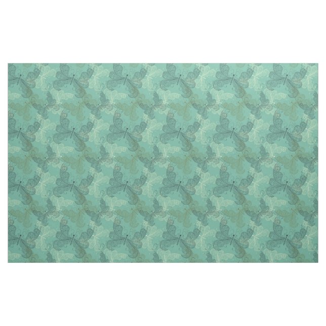 Tissu Papillons turquoises (Yard)