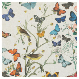 Tissu Papillons vintages