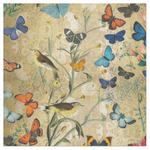 Tissu Papillons vintages