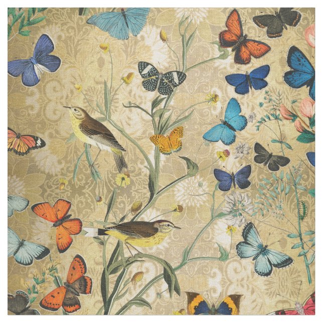 Tissu Papillons vintages (Fermer)