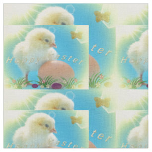 Tissu pâques heureux