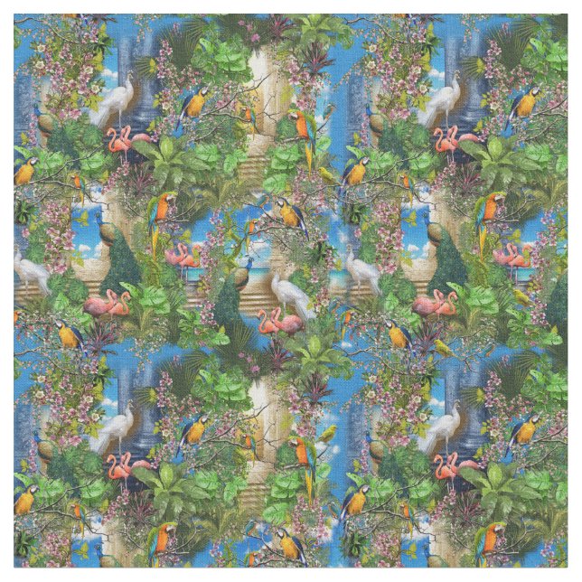 Tissu Paradis de l'observation des oiseaux (Fermer)