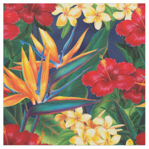 Tissu Paradis tropical Floral hawaïen (petit)
