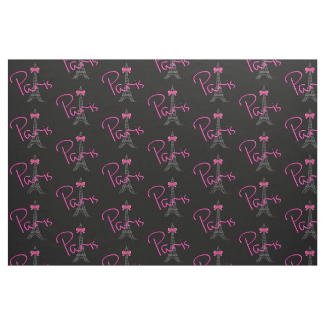 Tissu Paris, Tour Eiffel avec Bow (Fat Quarter)