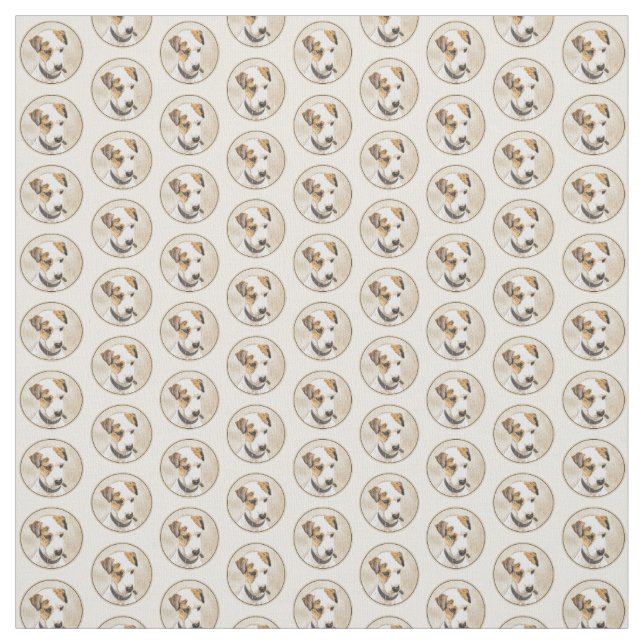 Tissu Parson Jack Russell Terrier Peinture - Dog Art (Échantillon)