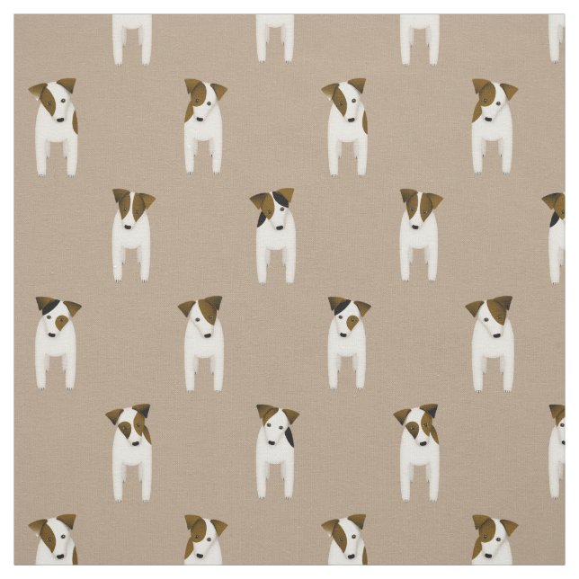 Tissu Parson Jack Russell Terriers chiens mignons n'impo (Échantillon)