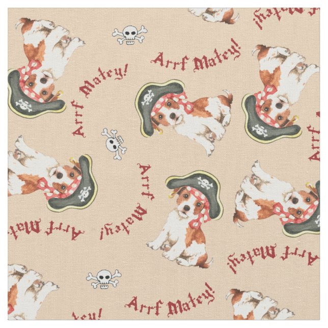 Tissu Parson Russell Terrier Pirate Fabric (Fermer)