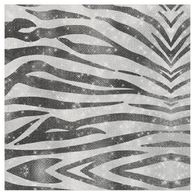 Tissu Parties scintillant brillante noire blanche brilla (Fermer)