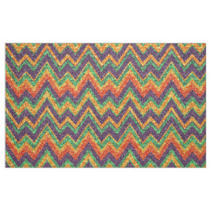 Tissu Parties scintillant colorée Faux Chevron Zigzag Mo