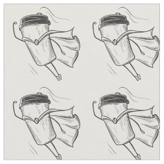 Tissu Paruline à café Superhero