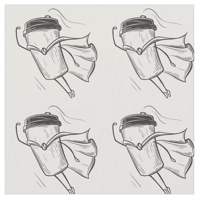 Tissu Paruline à café Superhero (Fermer)