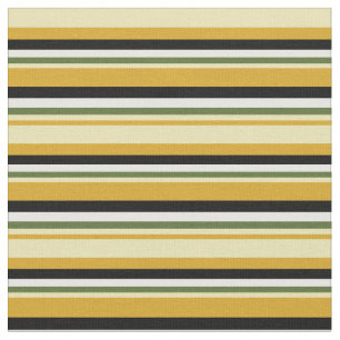 Tissu Parure d'or, Tan, Vert foncé, Blanc & Noir
