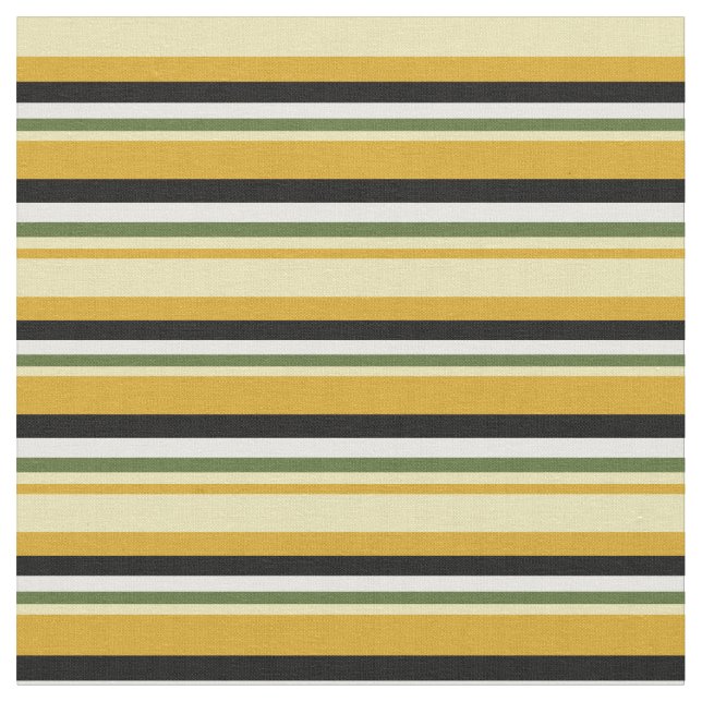 Tissu Parure d'or, Tan, Vert foncé, Blanc & Noir (Fermer)