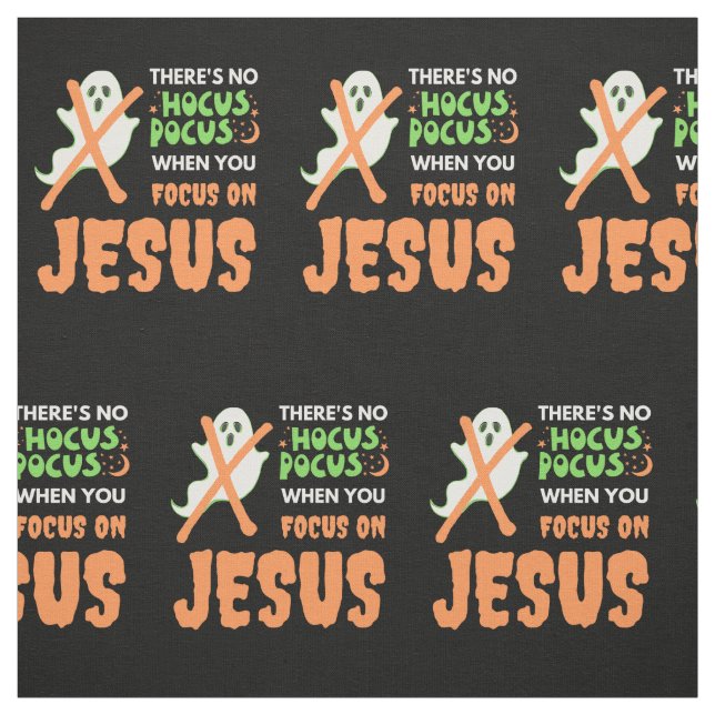 Tissu PAS DE HOCUS POCUS Christian Halloween (Échantillon)