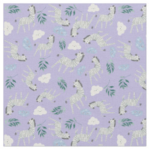 Tissu Pastel adorable safari motif faune violet