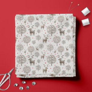 Tissu Pastel Blue 🦌 Cute Reindeer Motif