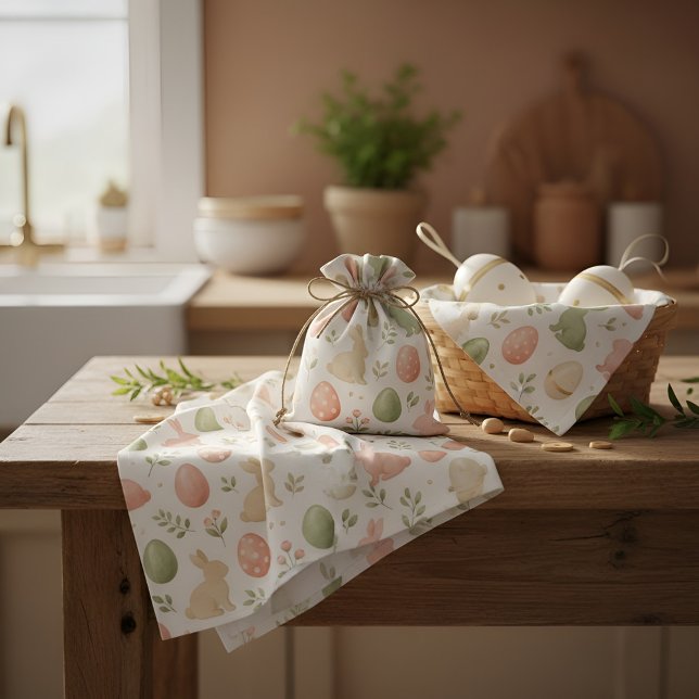 Tissu Pastel Easter Bunny Watercolor Pattern (Pastel Easter Bunny Watercolor Pattern Fabric)