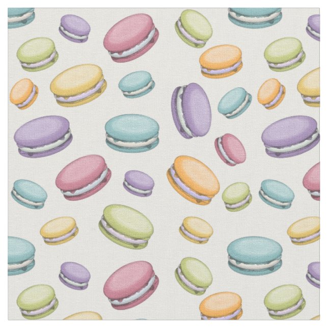 Tissu Pastel French Macaron Motif de cookies (Fermer)