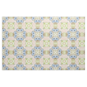 Tissu Pastel Green Pink Blue Cute Nouveau Mosaïque Motif