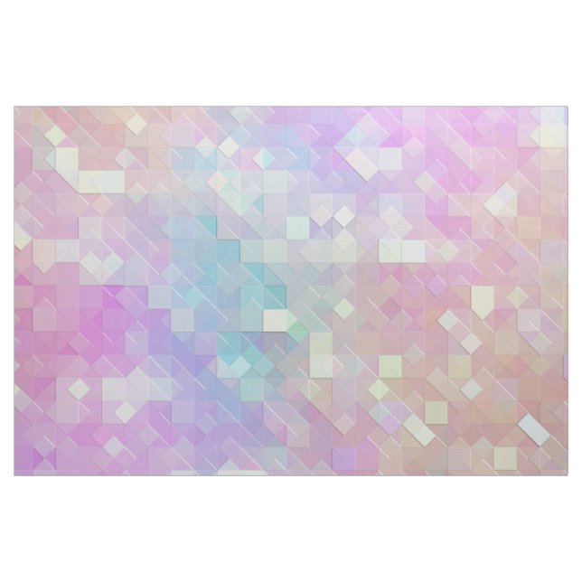 Tissu pastel holo sparkle mosaïque : (Fat Quarter)