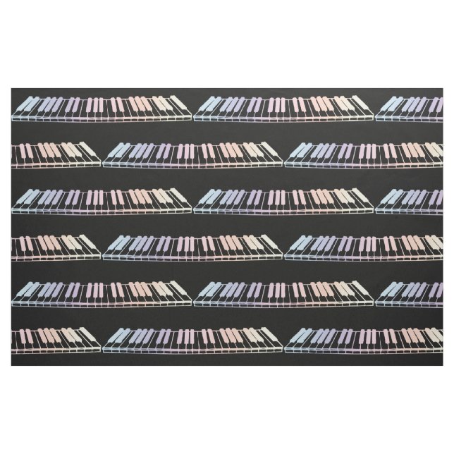 Tissu Pastel Piano Keys Fabric (Yard)